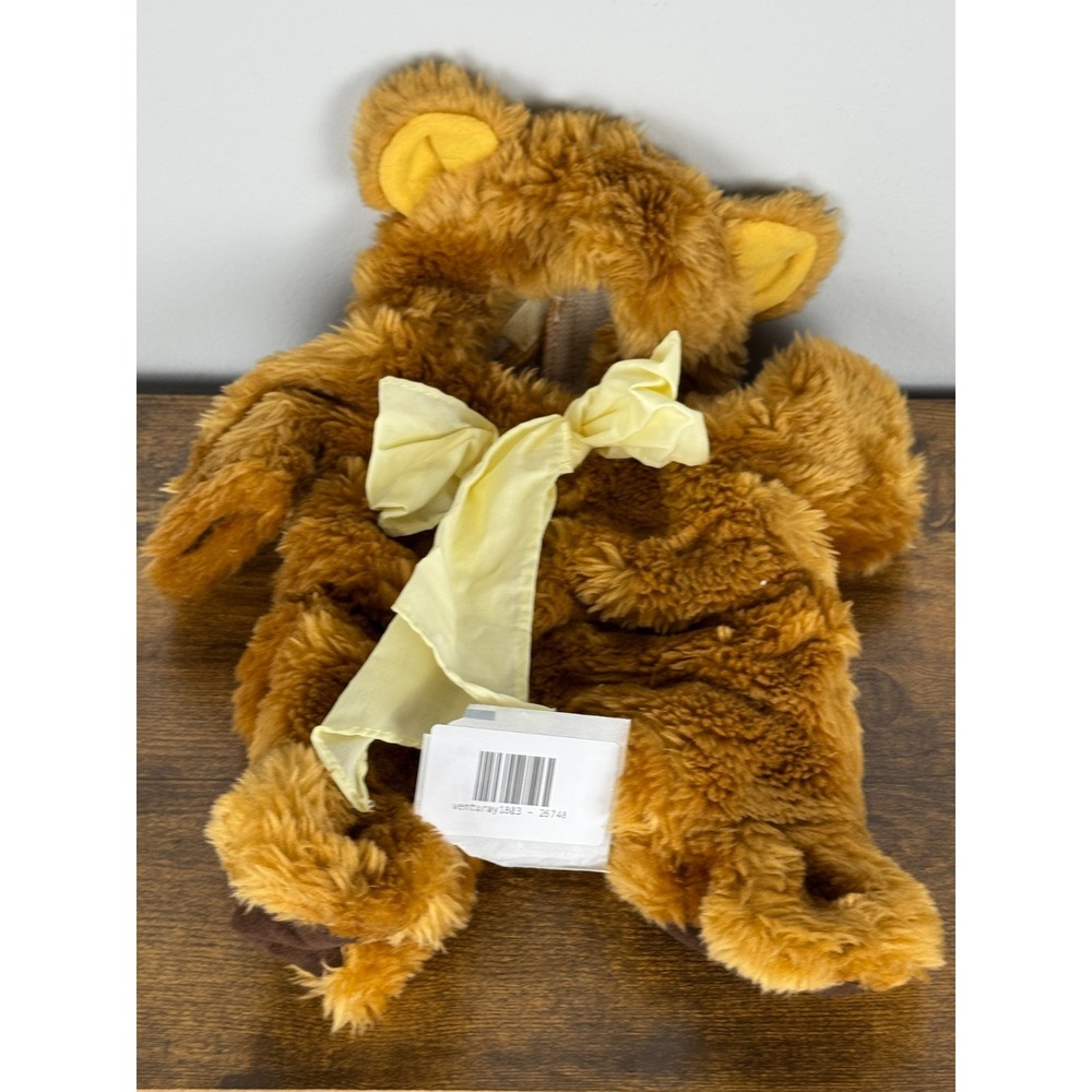 Ann Geddes Baby Doll Teddy Bear Outfit Brown Plush Costume with Yellow Bow